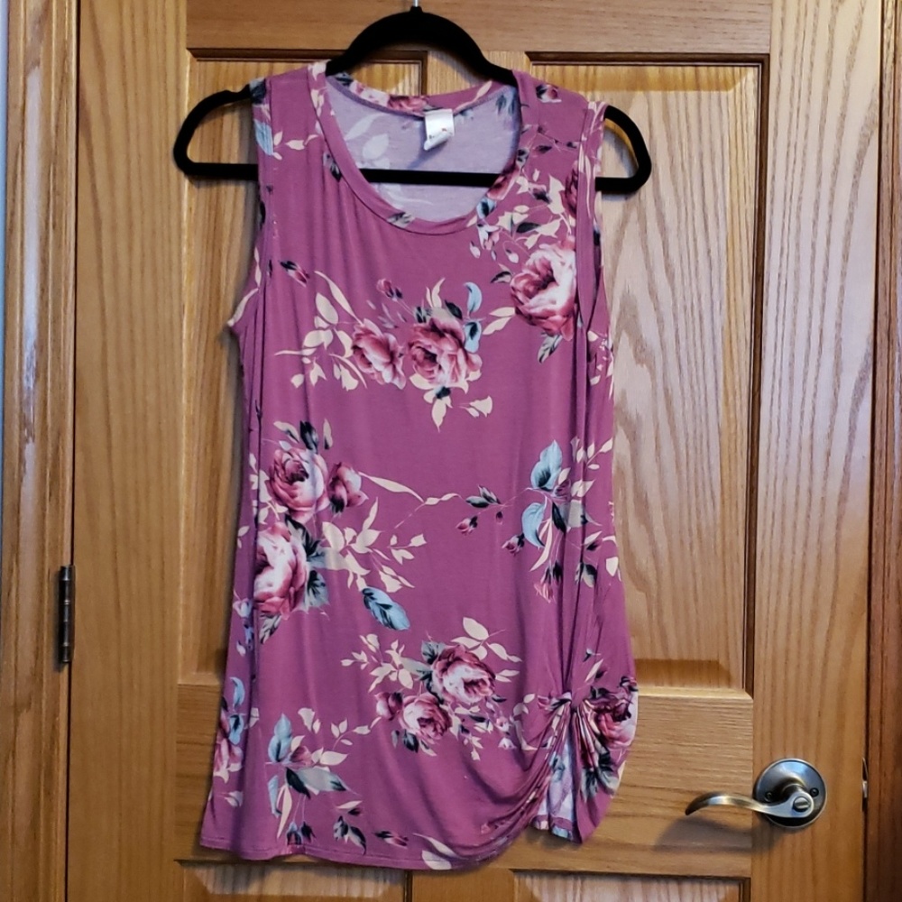 Floral twist tie tank